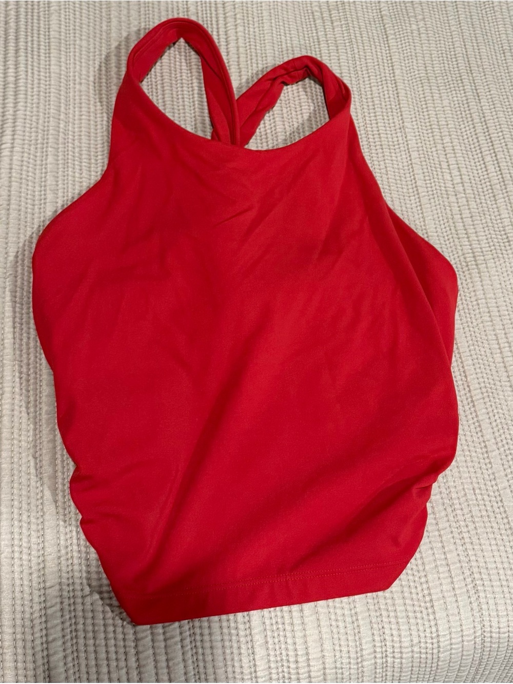 Athleta Red High-Neck Tank Top